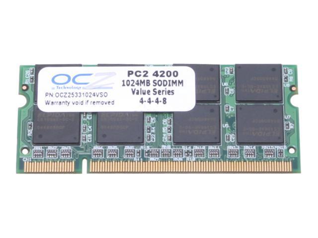 OCZ 1GB 200-Pin DDR2 SO-DIMM DDR2 533 (PC2 4200) Laptop Memory Model OCZ25331024VSO