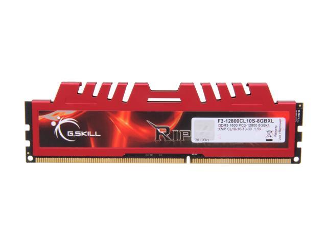 G.SKILL Ripjaws X Series 8GB 240-Pin PC RAM DDR3 1600 (PC3 12800) Desktop Memory Model F3-12800CL10S-8GBXL