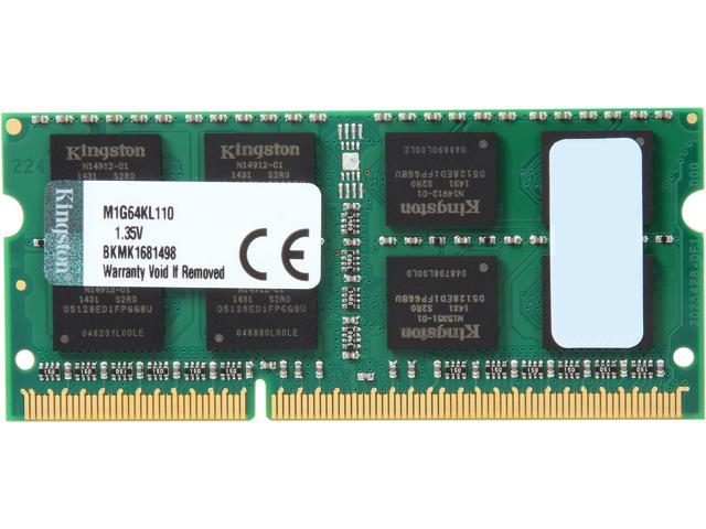Kingston 8GB 204-Pin DDR3 SO-DIMM DDR3L 1600 (PC3 12800) Laptop Memory Model M1G64KL110