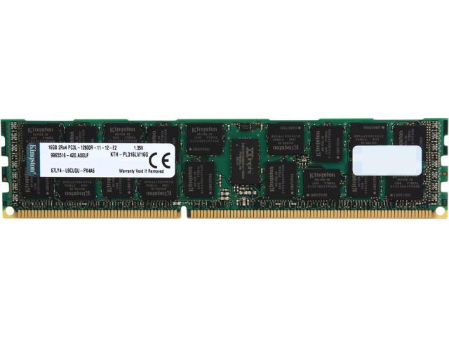Kingston 16GB ECC Registered DDR3 1600 (PC3 12800) Server Memory Model KTH-PL316LV/16G