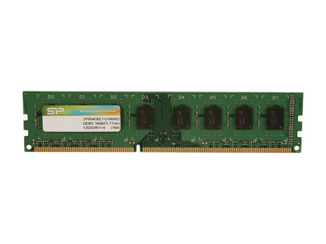 Silicon Power 4GB DDR3 1600 (PC3 12800) Desktop Memory Model SP004GBLTU160V02