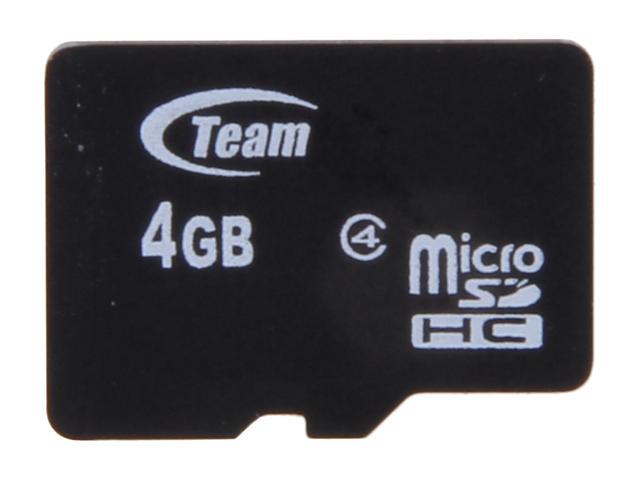 Team 4GB microSDHC Flash Card (Card Only) Model TG004G0MC24X