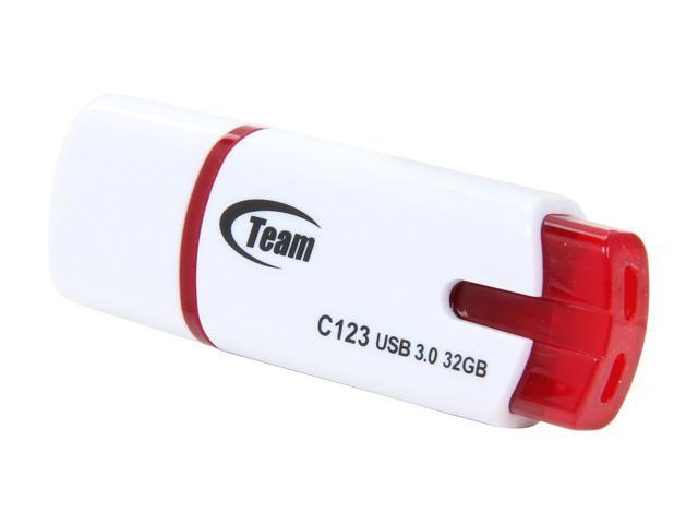 Team C123 32GB USB 3.0 Flash Drive Model TC123332GW01
