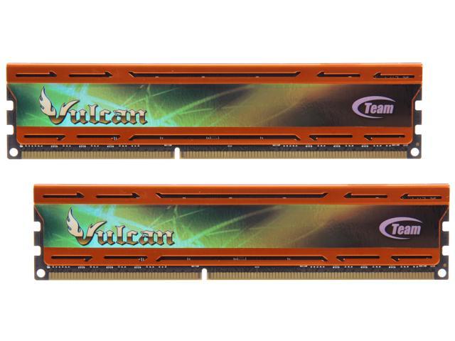 Team Vulcan 8GB (2 x 4GB) DDR3 2400 (PC3 19200) Desktop Memory (Orange Heat Spreader) Model TLAD38G2400HC10TDC01
