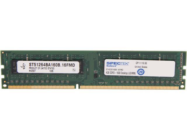 SPECTEK by Micron Technology 4GB DDR3 1600 (PC3 12800) Desktop Memory Model ST4G3D160B