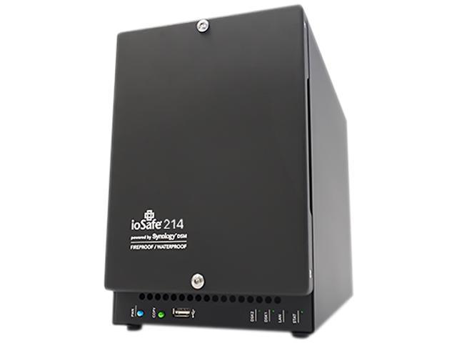 ioSafe 214-8TB5YR powered by Synology DSM 8TB (2 x 4TB) WD Red HDD Fireproof and Waterproof 5YR Basic Network Storage
