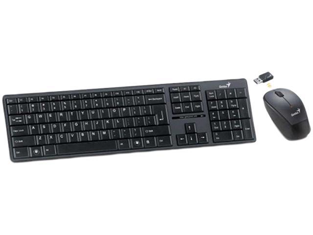 Genius Slimstar 8000 Black USB RF Wireless Slim Keyboard Combo