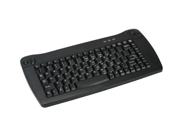 SolidTek MINI TRACK BALL KB-5010BP Black PS/2 Wired Mini Keyboard