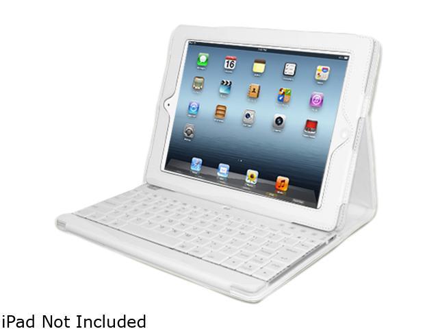 ADESSO Compagno 3 WKB-1000DW White Bluetooth Wireless Slim Switch Keyboard with Carrying Case for iPad