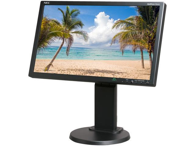 NEC Display MultiSync E201W-BK Black 20” Widescreen TN Panel, LED Backlight LCD Monitor 5ms 250cd/m2, Display Port, Height Adjust, Tilt & Swivel, ECO Mode function – Carbon Footprint Meter, 3 Year War