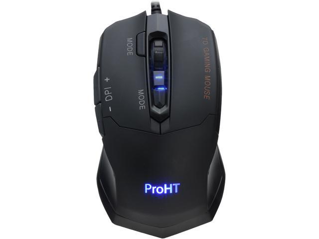 inland 07245 Black 7 Buttons 1 x Wheel Wired Optical Gaming Mouse