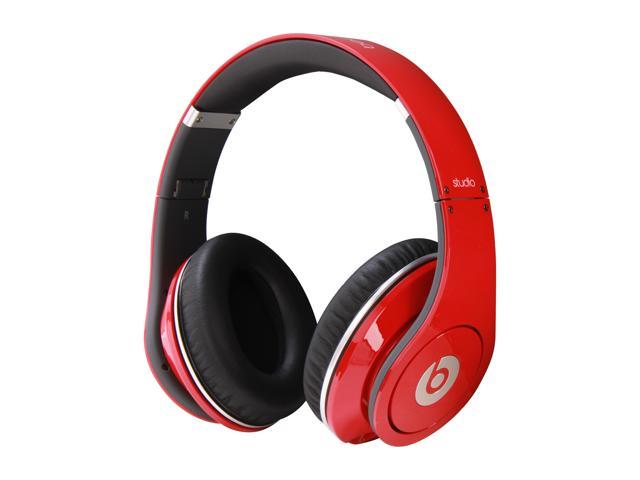 Beats by Dr. Dre Red Studio 3.5mm Connector On Ear Powered Isolation Headphone (Red)
