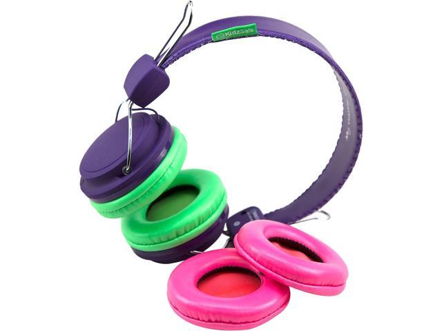 SMS Audio Purple KS-GDIY-ROH-PRP 3.5mm Connector KidzSafe D.I.Y Girls On-Ear Headphones, Purple