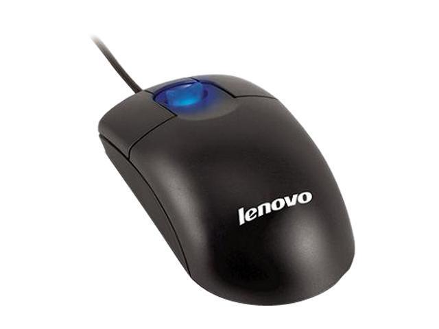 lenovo 31P7405 Metallic Black 3 Buttons USB or PS/2 Wired Optical Scrollpoint Mouse