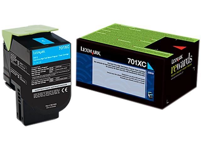 LEXMARK 70C1XC0 (710XC) 701XC Cyan Extra High Yield Return Program Toner Cartridge Cyan