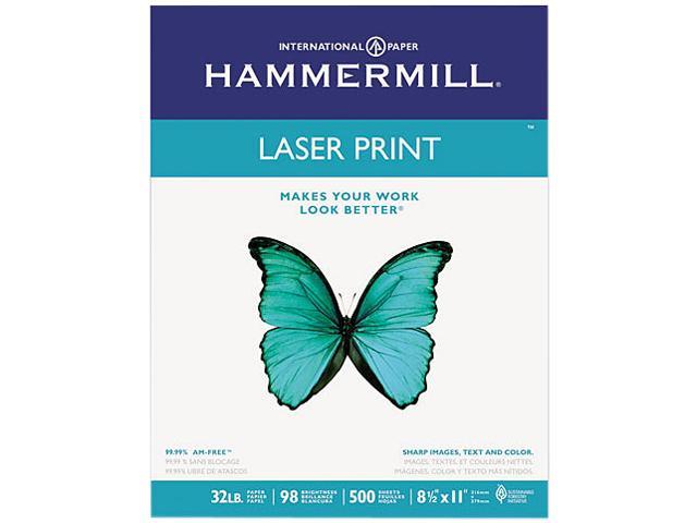 Hammermill 10464-6 Laser Print Office Paper, 98 Brightness, 32lb, 8-1/2 x 11, White, 500 Sheets/RM