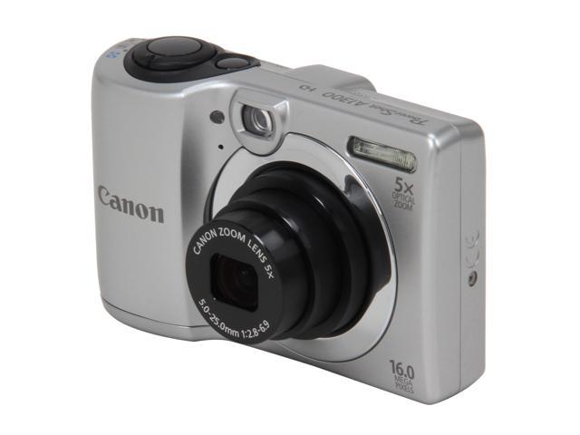 Canon PowerShot A1300 Silver 16 MP 5X Optical Zoom 28mm Wide Angle Digital Camera