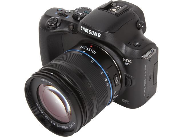 SAMSUNG NX20 EV-NX20ZZBSBUS Black Approx. 20.3 MP 3.0" 614K LCD Compact System Camera with 18-55mm Lens