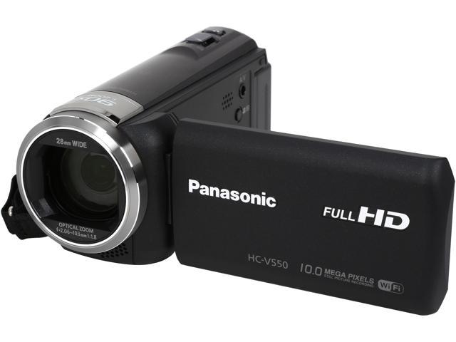 Panasonic V550 HC-V550K Black 1/5.8" BSI MOS 3.0" 460.8K LCD 50X Optical Zoom Full HD HDD/Flash Memory Camcorder