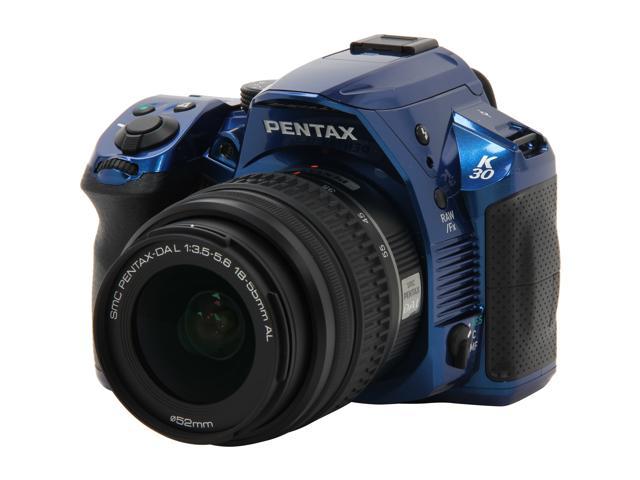 PENTAX K-30 Lens Kit (15758) Blue 16.3 MP Digital SLR with 18-55mm Lens