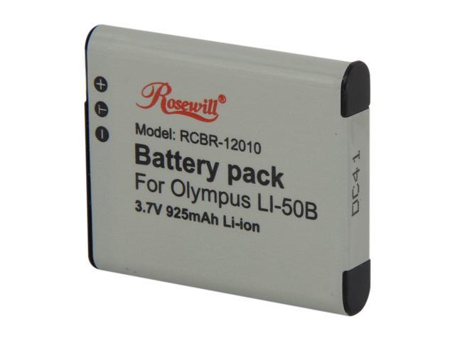 Rosewill RCBR-12010 925mAh Li-Ion Premium Battery Pack compatible with Olympus SZ-10, SZ-12, SZ-15, SZ-20, SZ-30MR, SZ31MR iHS, TG-610, TG-630 iHS, TG-810, TG-820, TG-830 his, XZ-1, XZ-2 iHS, XZ-16 iH