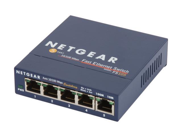 NETGEAR 5-Port Fast Ethernet 10/100 Unmanaged Switch (FS105NA)