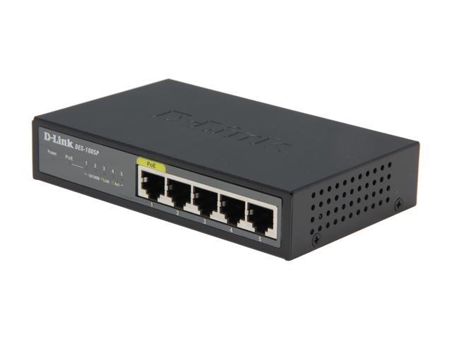 D-Link DES-1005P 5-Port Switch with one PoE Port