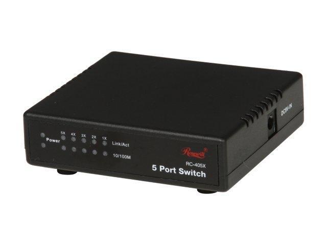 Rosewill RC-405X 10/100Mbps 5-Port Fast Ethernet Switch