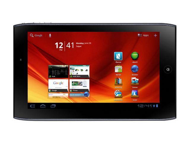 Acer Iconia Tab A Series A100-07u08w 1GB Memory 7.0" 1024 x 600 Slate - Blue Android 3.0 (Honeycomb)
