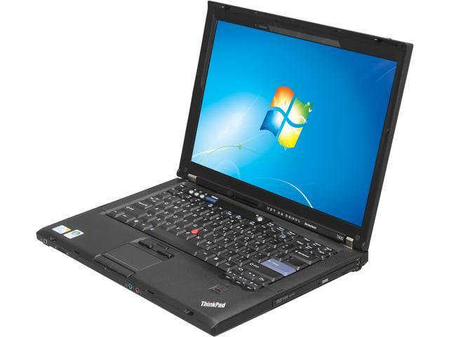 Lenovo ThinkPad T400 14.1" Notebook Intel Core 2 Duo 2.20GHz, 2GB Memory, 160GB HDD, DVD-CDRW, PC Card, Windows 7 Home Premium 32 Bit