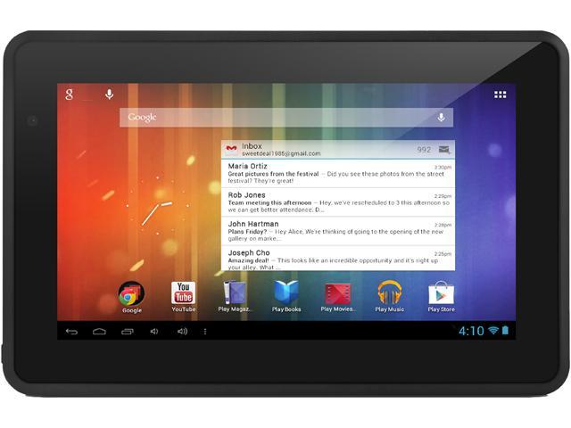 Ematic EGS004-BL 512MB Memory 7.0" 800 x 480 Tablet Android 4.1 (Jelly Bean) Black