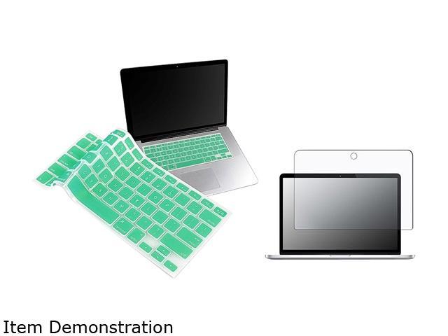 Insten Ocean Green Silicone Keyboard Cover Skin + Matte Screen Protector For Apple MacBook Pro 13-inch