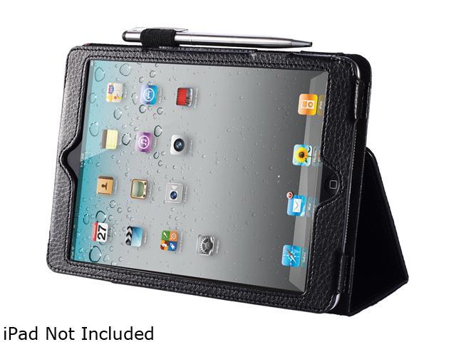 Slim Book Apple iPad 5 Leather Case Cover With Bonus Stylus iPad5-606-Black