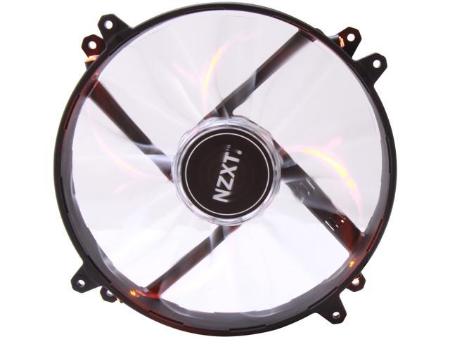 NZXT RF-FZ20S-O1 200 mm Orange LED True 200mm Wide Orange LED Fan with Sleeved-Cable