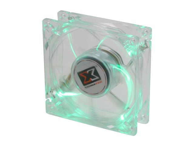 XIGMATEK FCB (Fluid Circulative Bearing) Cooling System Crystal Series CLF-F8253 80mm Green LED Case Fan