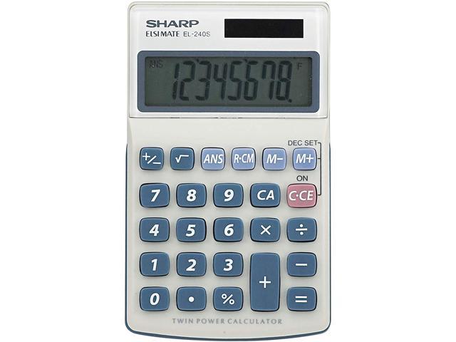 SHARP EL-240SB Twin-Powered Basic Hand-Held Calculator