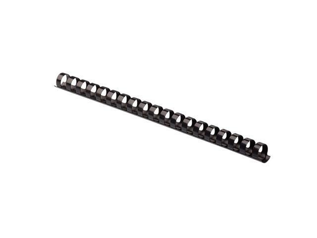 52323 Fellowes Plastic Comb Bindings, 1/2" Diameter, 90 Sheet Capacity, Black, 25 Combs/Pack
