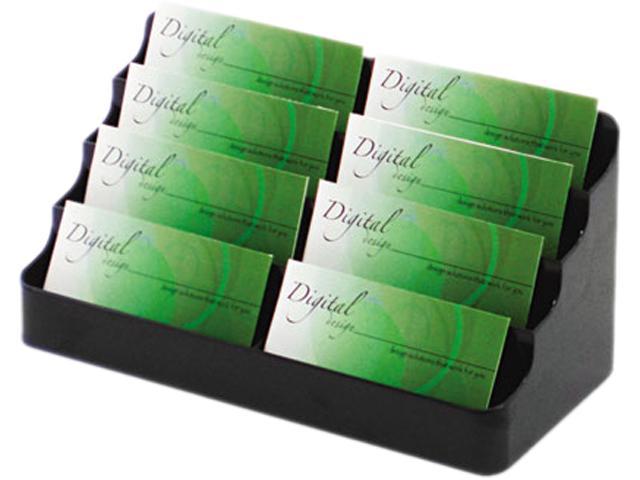 Deflect-o 70804 Desktop Business Card Holder, Capacity 400 Cards, Black