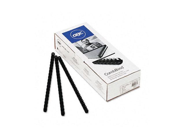 4090308 GBC CombBind Premium Matte Spines, 3/8" Diameter, 55 Sheet Capacity, Black, 100/Pack