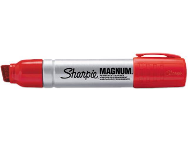 Sharpie 44002 Magnum Oversized Permanent Marker, Chisel Tip, Red