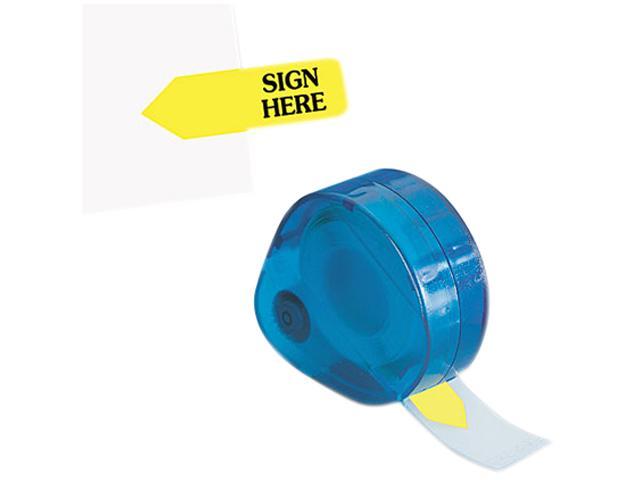 Redi-Tag 81014 Arrow Message Page Flags in Dispenser, "Sign Here", Yellow, 120 Flags/Dispenser