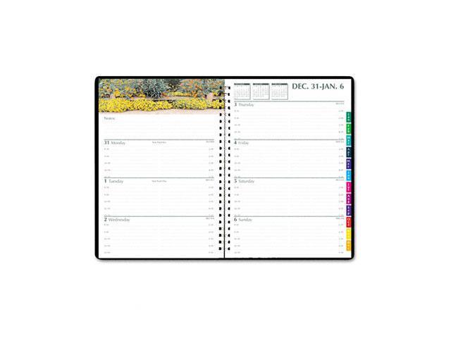 House of Doolittle 2946-32 Gardens of the World Weekly/Monthly Planner, 7 x 10, Black