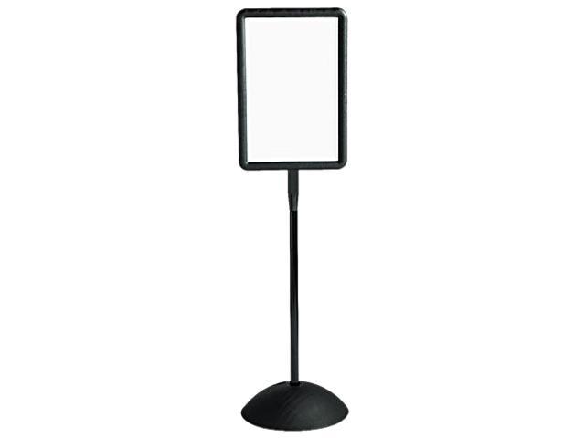 Safco 4117BL Double Sided Sign, Magnetic/Dry Erase Steel, 14 1/4 x 22 1/4, White, Black Frame