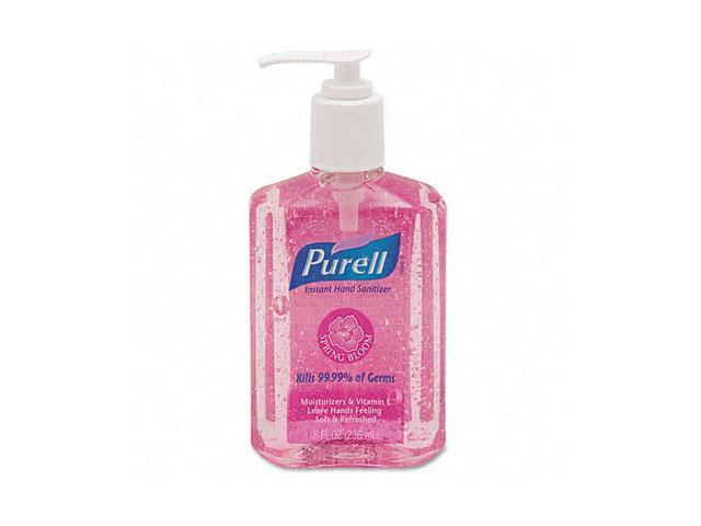 PURELL 3014-12-CMR Spring Bloom Instant Hand Sanitizer, Sweet Pea, 8-oz. Pump Bottle, Pink