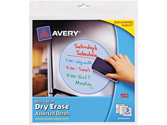Avery 24309 Peel & Stick Dry Erase Quote Decals, 10" x 10", Yellow, Pack of 3