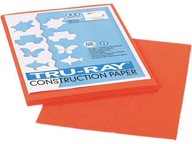 Pacon 103424 Tru-Ray Construction Paper, 76 lbs., 9 x 12, Pumpkin, 50 Sheets/Pack