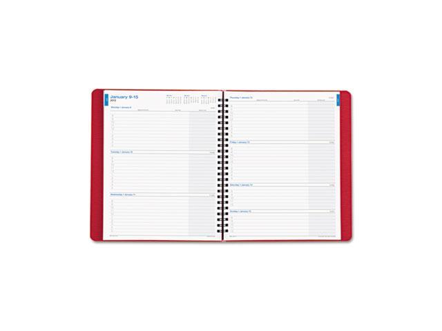 Day-Timer 47411-1201 Faux Croc Weekly/Monthly Wirebound Business Planner, 6-7/8 x 8-3/4, Black