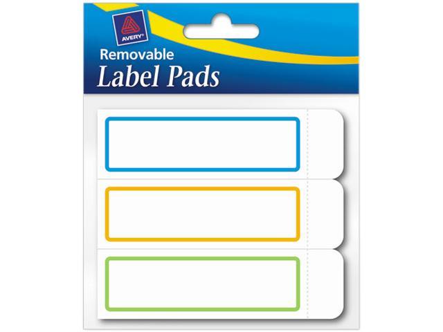 Avery 22014 Removable Label Pads, 1 x 3, Assorted, 120/Pack