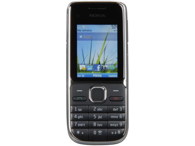 Nokia C2-01 Unlocked GSM Bar Phone with 3.2MP Camera 2.0" Black 43 MB, 64 MB RAM, 128 MB ROM