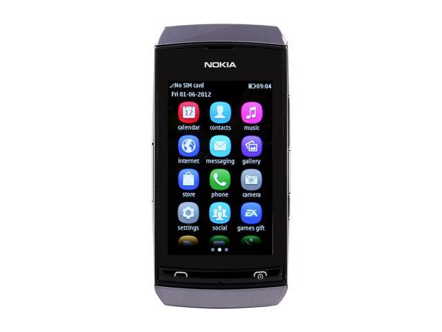 Nokia Asha 306 Unlocked GSM Touch Screen Smart Phone with Wi-Fi / Bluetooth / 2 MP Camera / 3.0" Display 3.0" Gray 10 MB, 64 MB ROM, 32 MB RAM